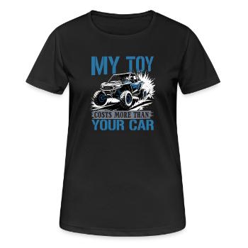 UTV Off Road 4 Wheeler Side by side - Frauen T-Shirt atmungsaktiv - Schwarz - Vorne - AI Model Female 172 light (172cm)