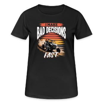 UTV Off Road 4 Wheeler Side by side - Frauen T-Shirt atmungsaktiv - Schwarz - Vorne - AI Model Female 172 light (172cm)