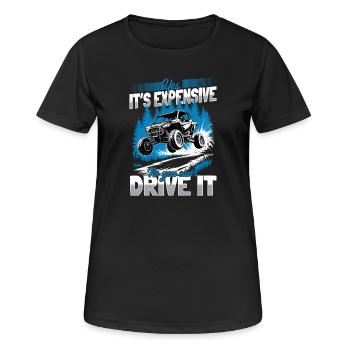 UTV Off Road 4 Wheeler Side by side - Frauen T-Shirt atmungsaktiv - Schwarz - Vorne - AI Model Female 172 light (172cm)