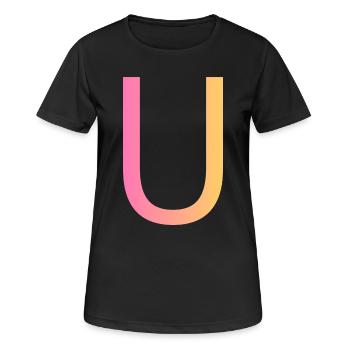 U - Women's Breathable T-Shirt - black - Front - AI Model Female 172 light (172cm)