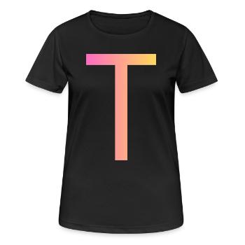 t - T-shirt respirant Femme - noir - Devant - AI Model Female 172 light (172cm)