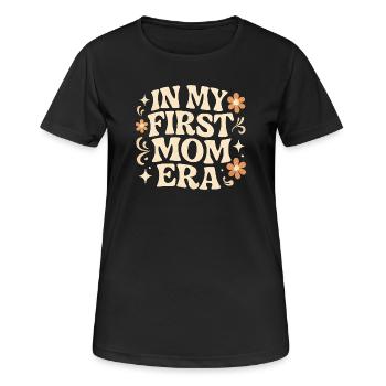 First Mother's Day Mom Gift Idea Family Groovy - Women's Breathable T-Shirt - black - Front - AI Model Female 172 light (172cm)