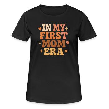 First Mother's Day Mom Gift Idea Family Groovy - Women's Breathable T-Shirt - black - Front - AI Model Female 172 light (172cm)