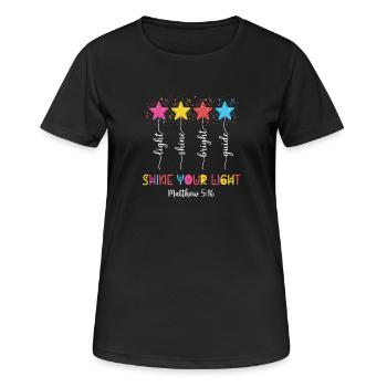 Kids Christian Toddler Armor Of God - Frauen T-Shirt atmungsaktiv - Schwarz - Vorne - AI Model Female 172 light (172cm)