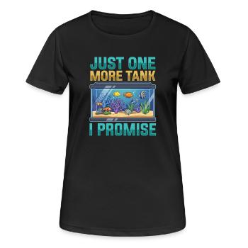 Aquarium Dicton, aquarium humoristique, Aquarium d’humour - T-shirt respirant Femme - noir - Devant - AI Model Female 172 light (172cm)