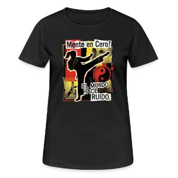 Artes Marciales Mujeres - Frauen T-Shirt atmungsaktiv - Schwarz - Vorne - AI Model Female 172 light (172cm)