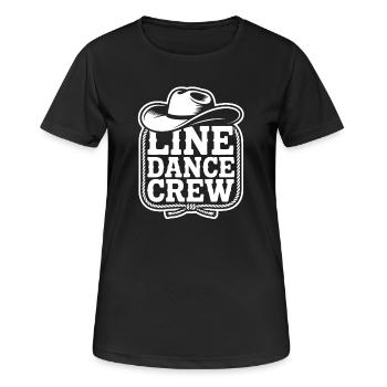 Logo de la troupe de danse en ligne - T-shirt respirant Femme - noir - Devant - AI Model Female 172 light (172cm)