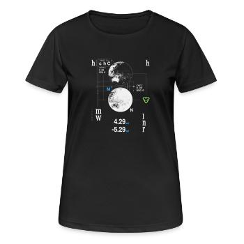 Coordonnées de la carte du monde futuriste du HUD - T-shirt respirant Femme - noir - Devant - AI Model Female 172 light (172cm)