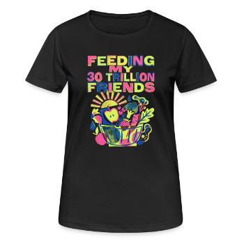 30 Trillion Freunde Ernährung - Frauen T-Shirt atmungsaktiv - Schwarz - Vorne - AI Model Female 172 light (172cm)