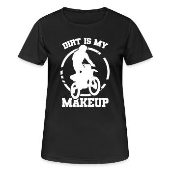 Dreck ist mein Make up - Frauen T-Shirt atmungsaktiv - Schwarz - Vorne - AI Model Female 172 light (172cm)
