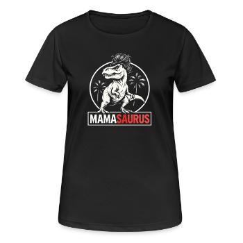 Mamasaurus Mama Mutter Geschenkidee Humor Lustig - Frauen T-Shirt atmungsaktiv - Schwarz - Vorne - AI Model Female 172 light (172cm)