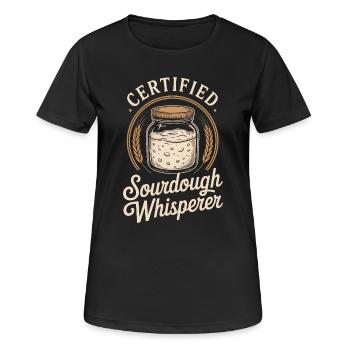 Insigne du Pot du Murmureur de Levain - T-shirt respirant Femme - noir - Devant - AI Model Female 172 light (172cm)