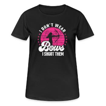 I Don’t Wear Bows I Shoot Them - Women's Breathable T-Shirt - black - Front - AI Model Female 172 light (172cm)