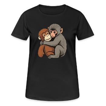 Baby Monkey Punch - Frauen T-Shirt atmungsaktiv - Schwarz - Vorne - AI Model Female 172 light (172cm)