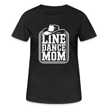Line Dance Mutter - Frauen T-Shirt atmungsaktiv - Schwarz - Vorne - AI Model Female 172 light (172cm)
