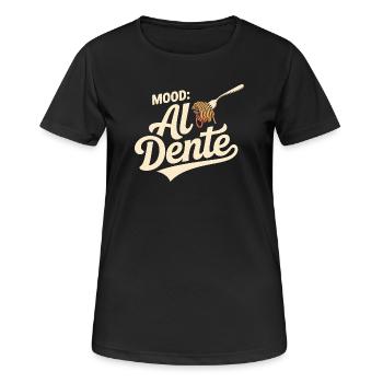 Al Dente Mood | Pasta Saying - Women's Breathable T-Shirt - black - Front - AI Model Female 172 light (172cm)