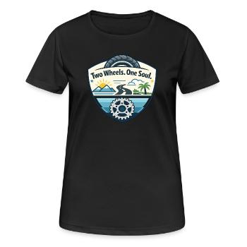 Deux roues, une âme - T-shirt respirant Femme - noir - Devant - AI Model Female 172 light (172cm)