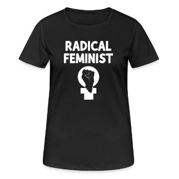 radikale Feministin - Frauen T-Shirt atmungsaktiv - Schwarz - Vorne - AI Model Female 172 light (172cm)