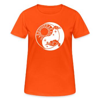 Yin Yang - Women's Breathable T-Shirt - neon orange - Front - AI Model Female 172 dark (172cm)