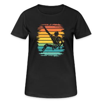 Boulderer Boulder Bouldern - Frauen T-Shirt atmungsaktiv - Schwarz - Vorne - AI Model Female 172 light (172cm)