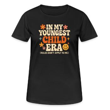 Dans l’humour de l’ère de My Younger Child et de la famille des filles - T-shirt respirant Femme - noir - Devant - AI Model Female 172 light (172cm)