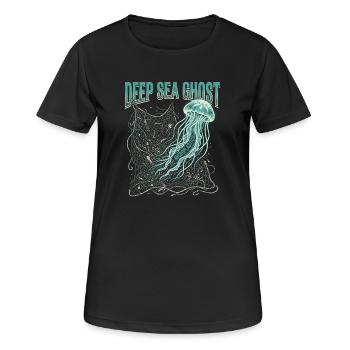 Deep Sea Ghost - Women's Breathable T-Shirt - black - Front - AI Model Female 172 light (172cm)