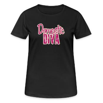 Diva domestique - T-shirt respirant Femme - noir - Devant - AI Model Female 172 light (172cm)