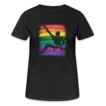 Boulderer Boulder Bouldern - Frauen T-Shirt atmungsaktiv - Schwarz - Vorne - AI Model Female 172 light (172cm)