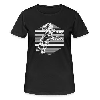 Pickleball Community Fans mit Pickleball Community - Frauen T-Shirt atmungsaktiv - Schwarz - Vorne - AI Model Female 172 light (172cm)