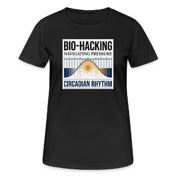 Bio Hacking - Women's Breathable T-Shirt - black - Front - AI Model Female 172 light (172cm)