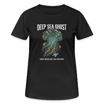 Plastique des profondeurs marines - T-shirt respirant Femme - noir - Devant - AI Model Female 172 light (172cm)