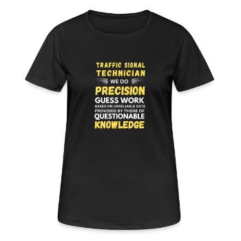 Précision des devinettes de technicien feux de circulation - T-shirt respirant Femme - noir - Devant - AI Model Female 172 light (172cm)