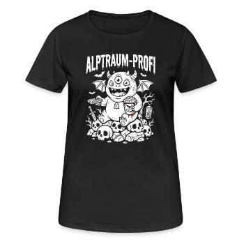Minimalist Blood Drop Horror Design - Women's Breathable T-Shirt - black - Front - AI Model Female 172 light (172cm)