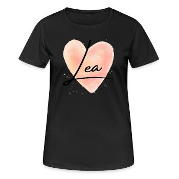 Lea Name für Mädchenname Baby Girl Baby Shower  - Frauen T-Shirt atmungsaktiv - Schwarz - Vorne - AI Model Female 172 light (172cm)