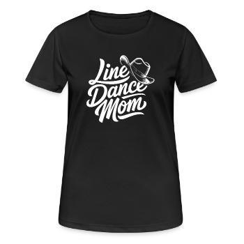 Line Dance Mom - Women's Breathable T-Shirt - black - Front - AI Model Female 172 light (172cm)