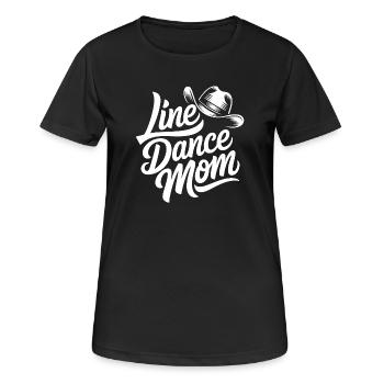 Line Dance Mom - Women's Breathable T-Shirt - black - Front - AI Model Female 172 light (172cm)