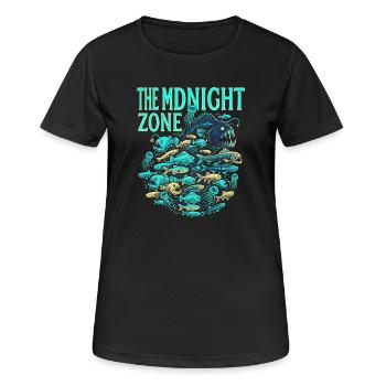 Minuit Pacifique - T-shirt respirant Femme - noir - Devant - AI Model Female 172 light (172cm)