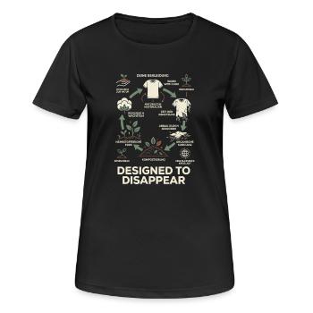 Aktiver Umweltschutz - Frauen T-Shirt atmungsaktiv - Schwarz - Vorne - AI Model Female 172 light (172cm)