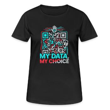 My data - Women's Breathable T-Shirt - black - Front - AI Model Female 172 light (172cm)