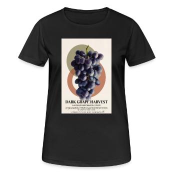 Vendange du raisin noir - T-shirt respirant Femme - noir - Devant - AI Model Female 172 light (172cm)
