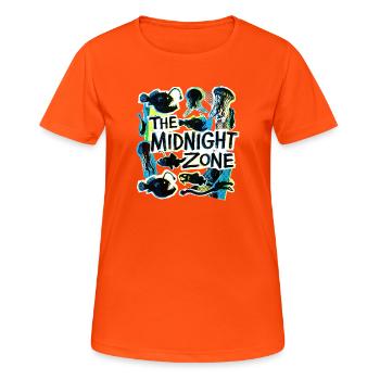 La Zone Plastique de Minuit - T-shirt respirant Femme - orange néon - Devant - AI Model Female 172 dark (172cm)