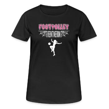 Footvolley Retraité pensionnaire Joueur de retraite - T-shirt respirant Femme - noir - Devant - AI Model Female 172 light (172cm)