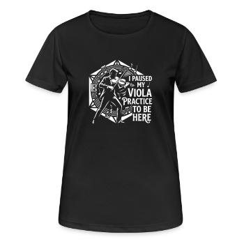 Viola Paused Viola Practice Musicians - Women's Breathable T-Shirt - black - Front - AI Model Female 172 light (172cm)