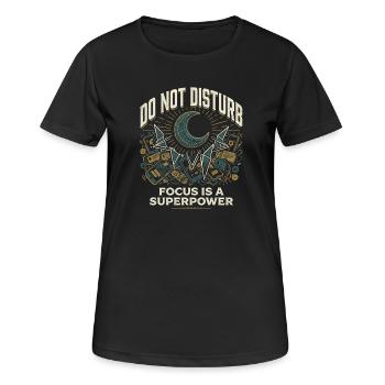 Focus Expert - Women's Breathable T-Shirt - black - Front - AI Model Female 172 light (172cm)