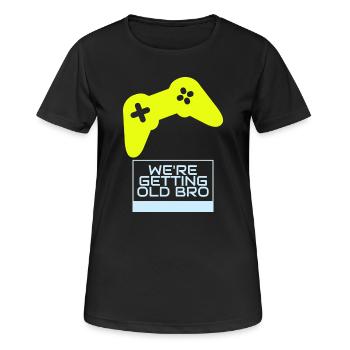 Gamer Nostalgie: On Vieillit - T-shirt respirant Femme - noir - Devant - AI Model Female 172 light (172cm)
