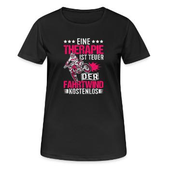 Therapy expensive airstream free motorcycling - Women's Breathable T-Shirt - black - Front - AI Model Female 172 light (172cm)