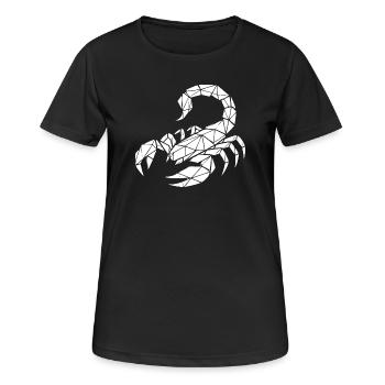 Skorpion – Kraft & Geheimnis - Frauen T-Shirt atmungsaktiv - Schwarz - Vorne - AI Model Female 172 light (172cm)