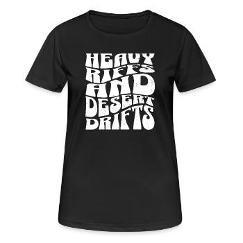 Schwere Riffs und Wüstendriften. - Frauen T-Shirt atmungsaktiv - Schwarz - Vorne - AI Model Female 172 light (172cm)