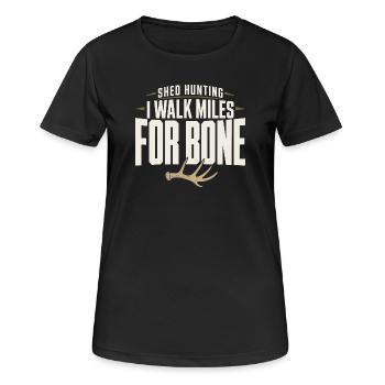 Schuppen-jagd-schuppen-jäger-geweih-jagd-weißwedel - Frauen T-Shirt atmungsaktiv - Schwarz - Vorne - AI Model Female 172 light (172cm)