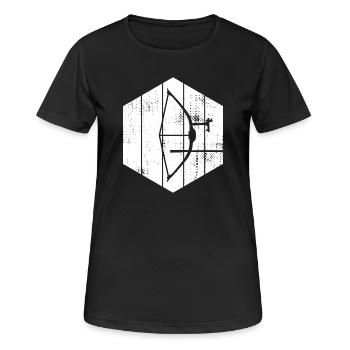 Bow and arrow sketch - Women's Breathable T-Shirt - black - Front - AI Model Female 172 light (172cm)